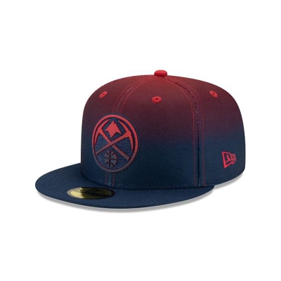 Denver Nuggets Gorra | New Era NBA Back Half 59fifty Fitted Cap Mexico - Azules